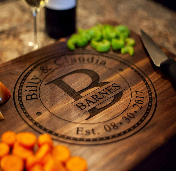 personalized wood cutting board