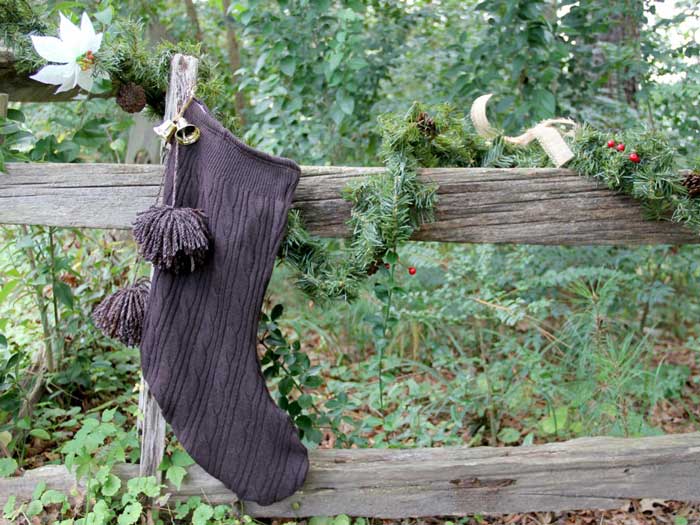 recycled sweater stocking idea