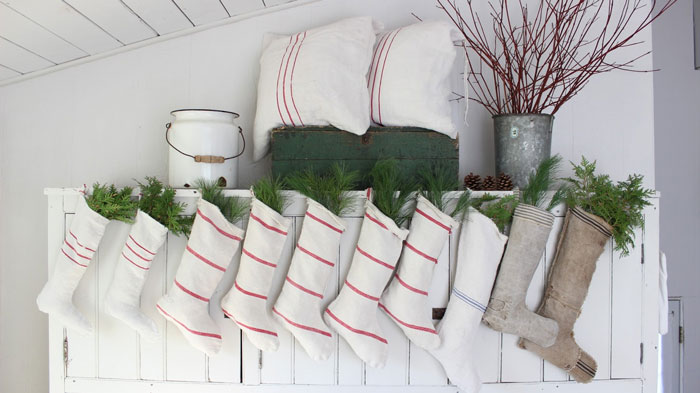 rustic christmas stockings