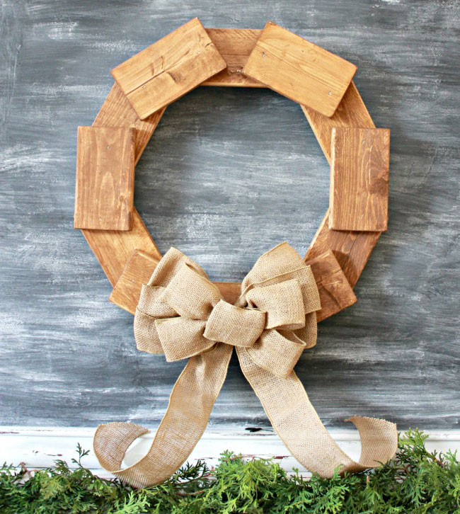 rustic scrap wood wreath