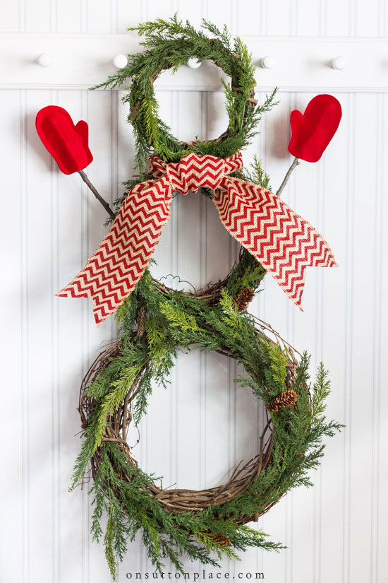 snowman wreath diy