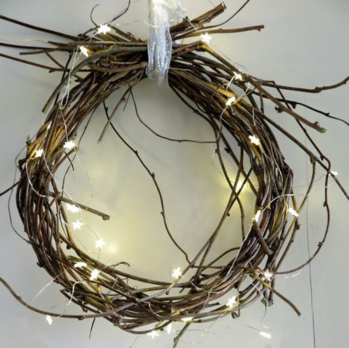 twig Christmas wreath