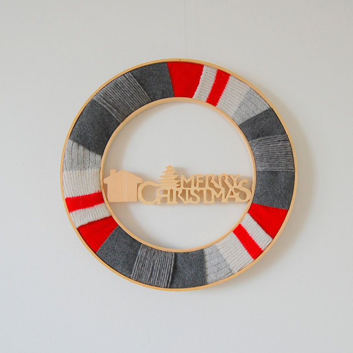 sock christmas wreath