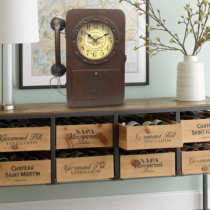 vintage iron tabletop clock