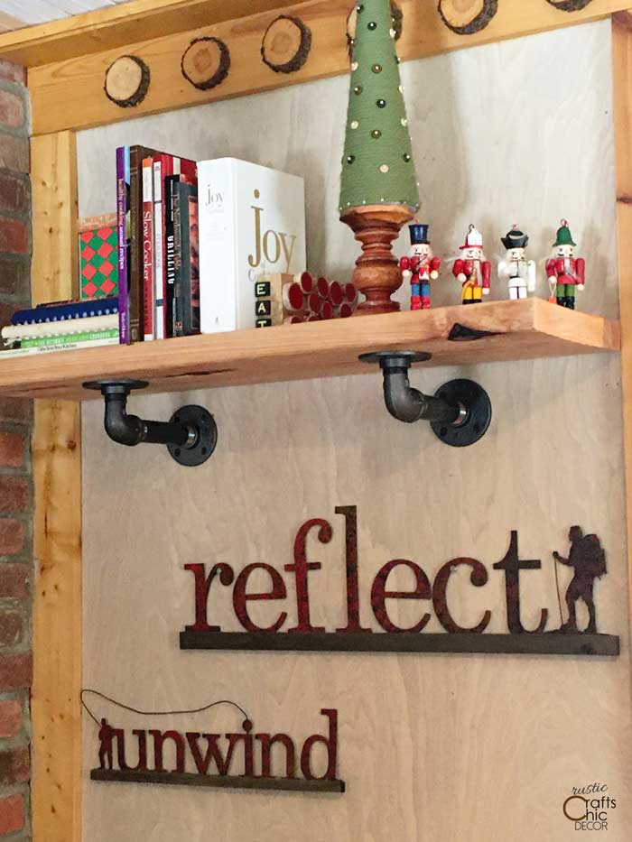 cookbook shelf with bookend