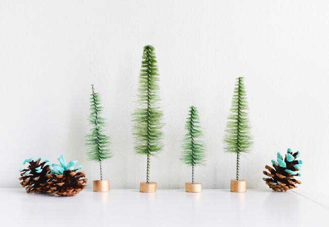 diy bottle brush tree