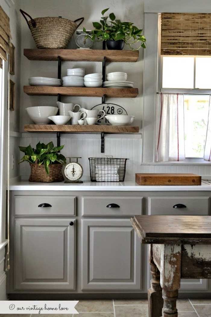 dramatic gray kitchen cabinets