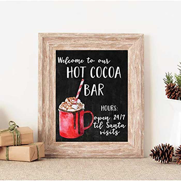 hot cocoa bar sign