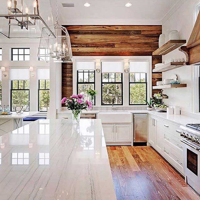 white rustic kitchen