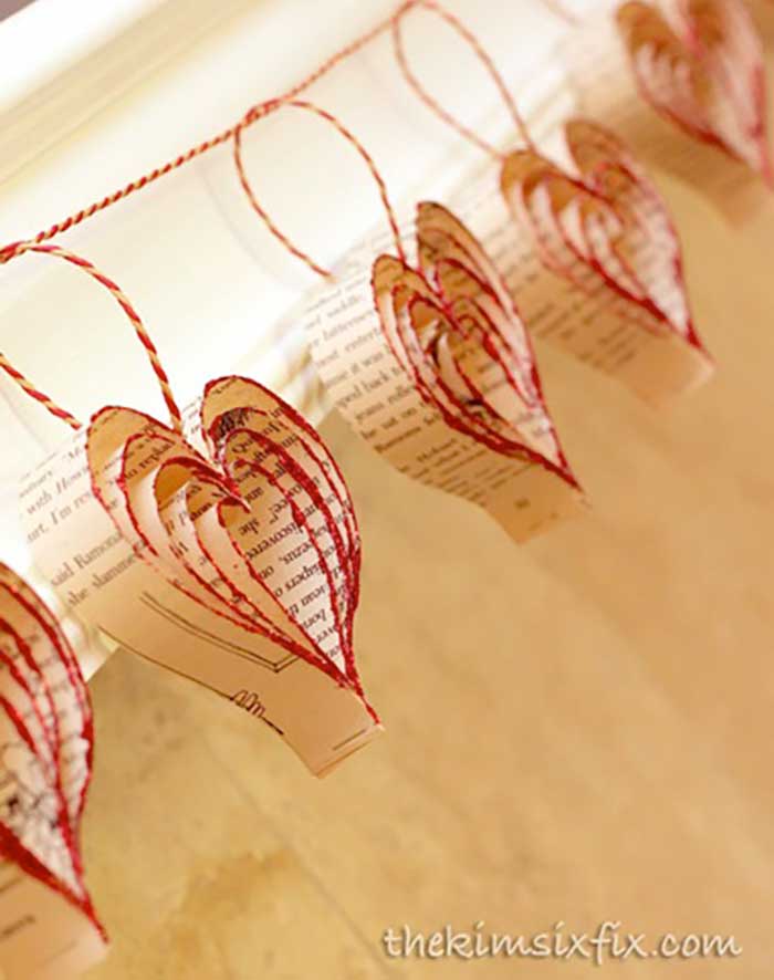 Paper Heart Garland // made with love : Blog a la Cart