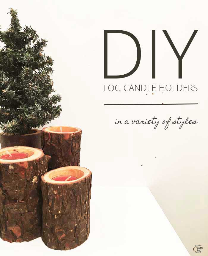 diy rustic candle holders