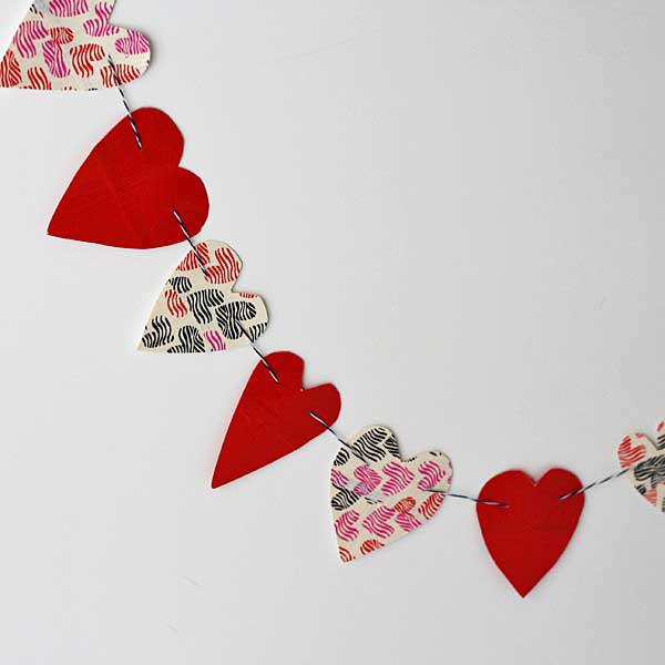 Puffy Paint Recipe (& a Heart Garland for Valentine's Day) - Red