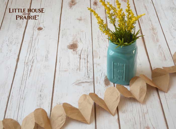 kraft paper heart garland