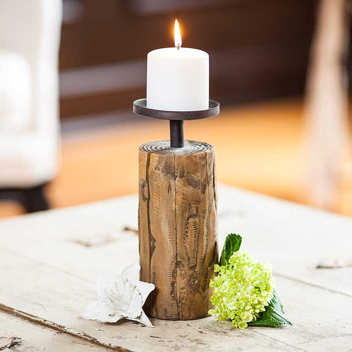 rustic candle holder