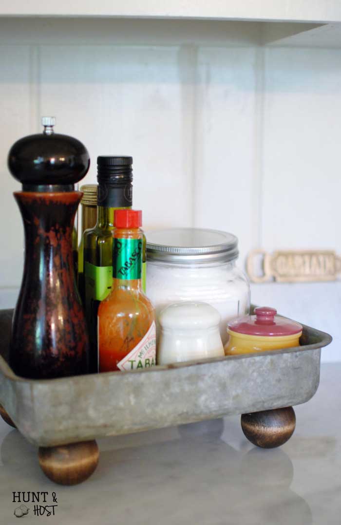 5 minute rustic footed tray craft