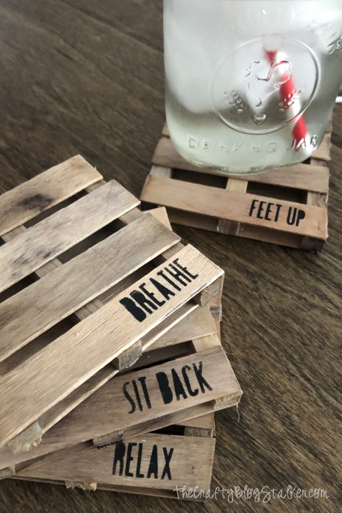 rustic pallet coasters craft