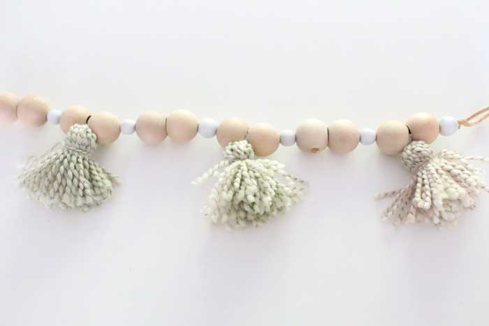 wooden bead garland 5 minute craft