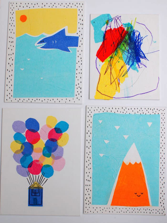 easy art projects with tissue paper