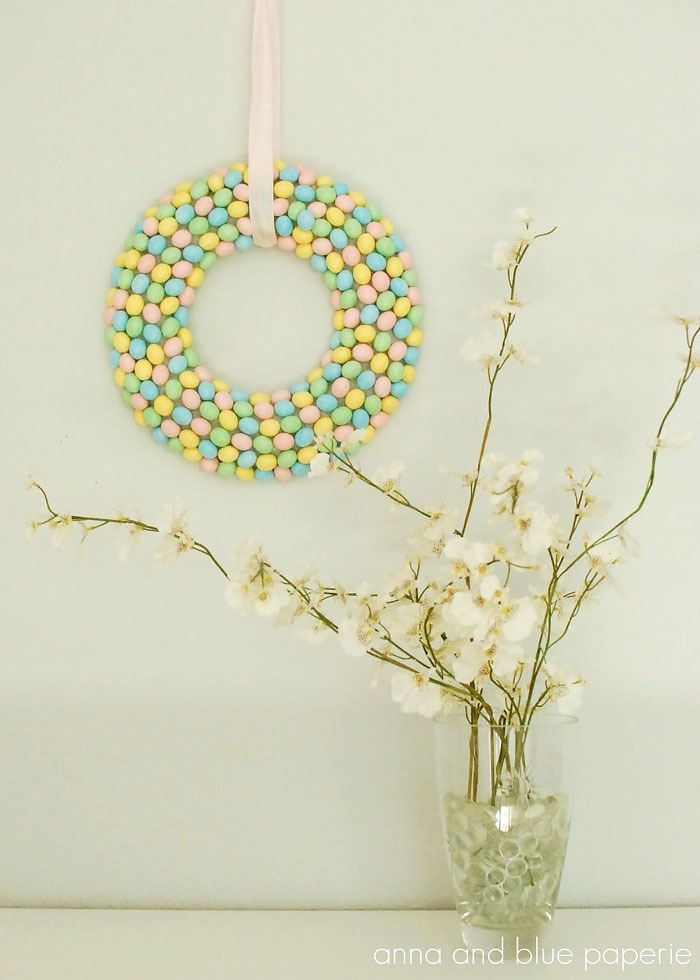 easter diy candy wreath