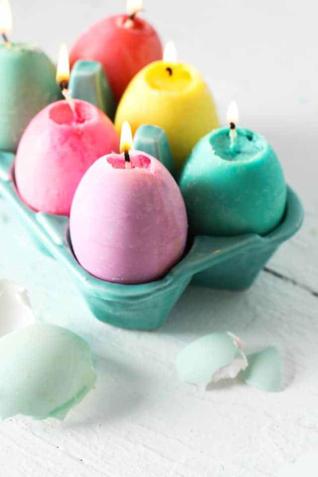 easter egg candles