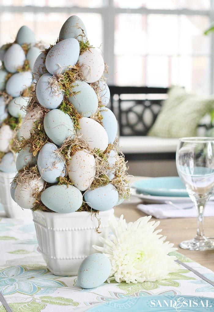 easter egg topiary tree