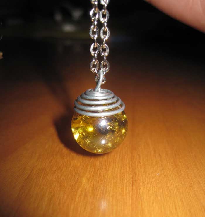 fried marble necklace