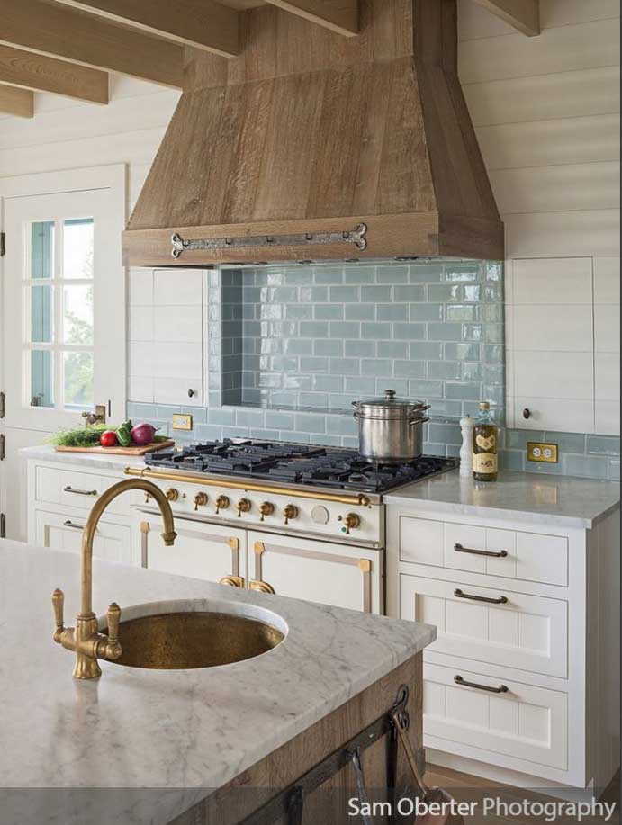 glamorous metallics in a kitchen