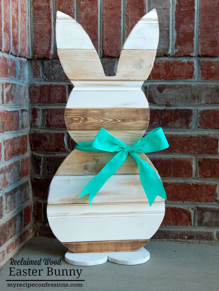 reclaimed wood easter bunny