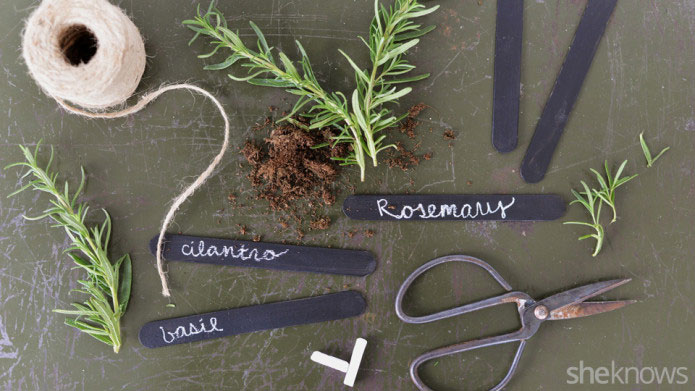 diy chalkboard garden markers