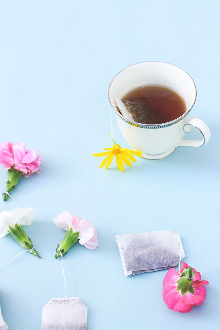 diy floral tea bags