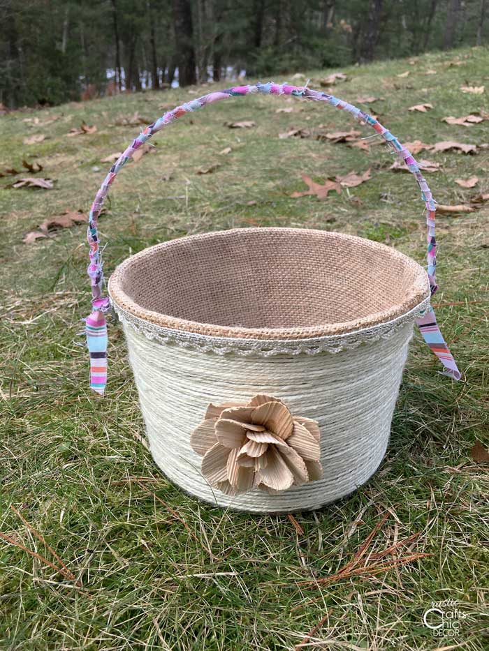 rustic easter basket craft