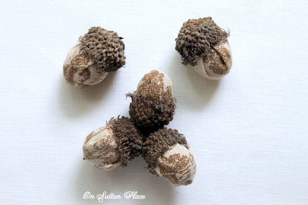 diy fabric acorn craft