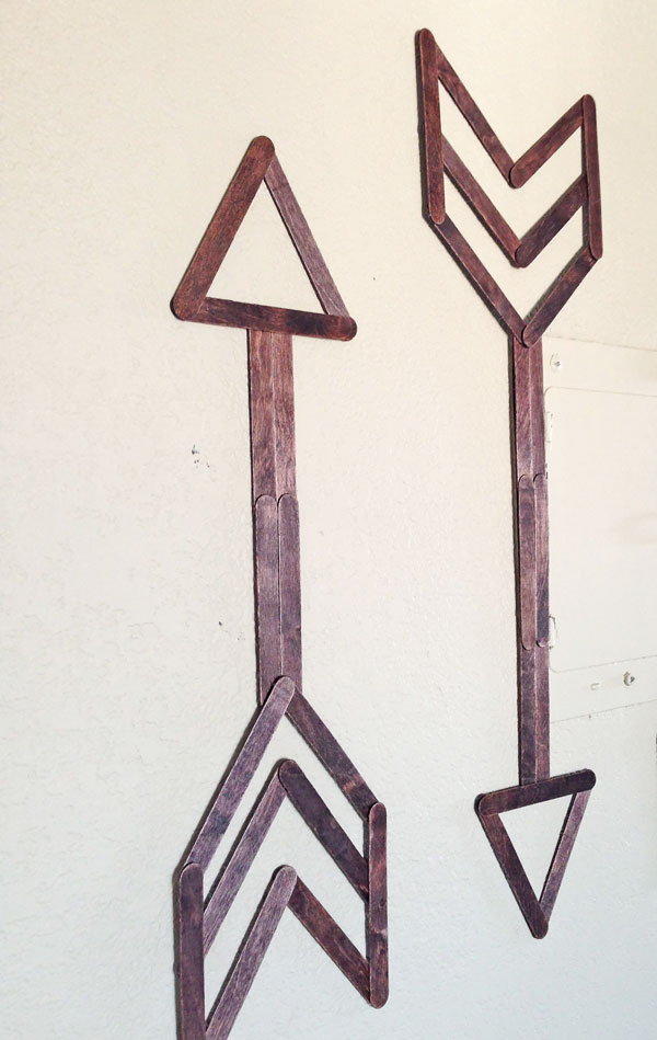 popsicle stick arrows