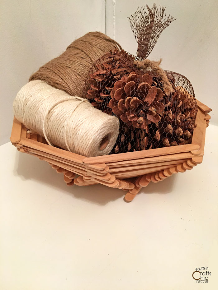 popsicle stick basket