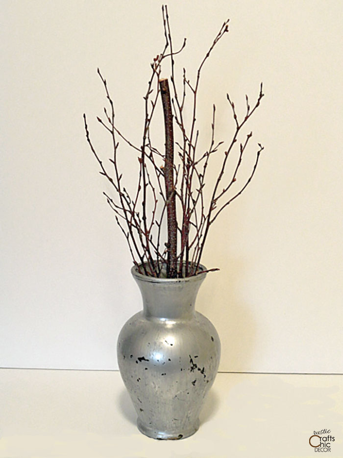 updated old glass vase