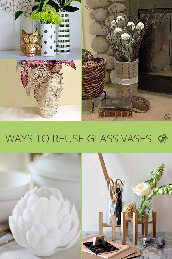 How to decorate with recycled glass vases