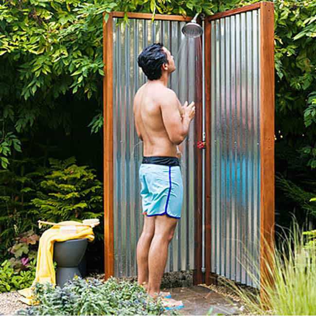 poolside shower plan