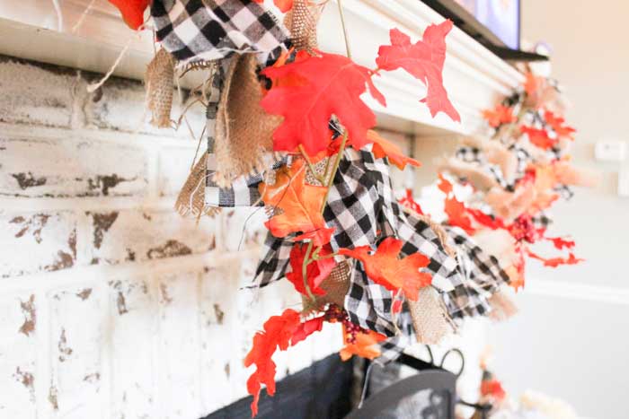 diy buffalo plaid fall garland