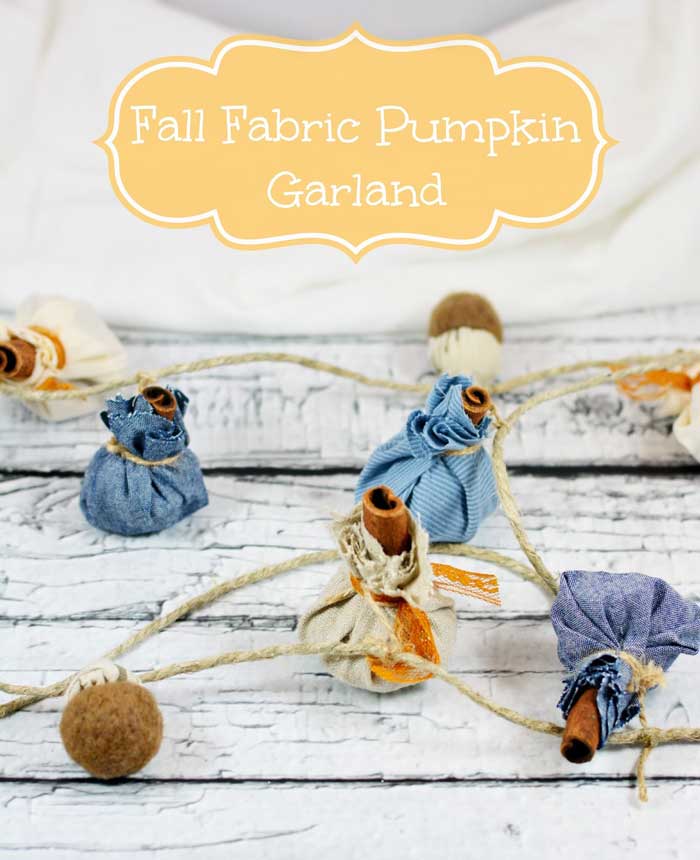 cinnamon stick fabric pumpkin strand