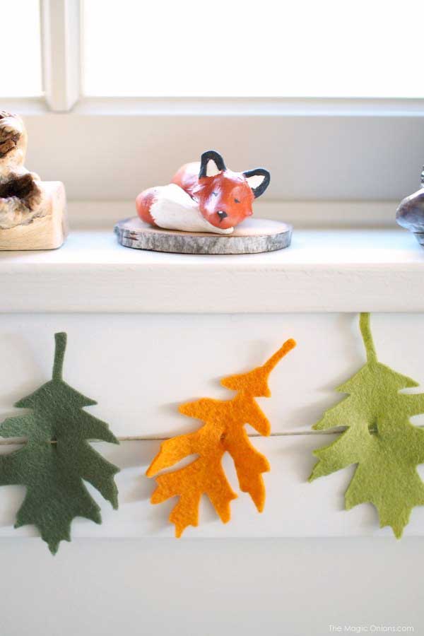 felt leaf garland