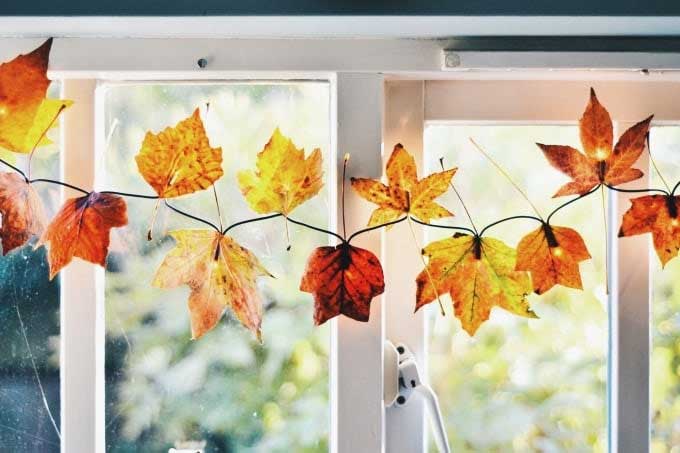 lighted fall leaf garland