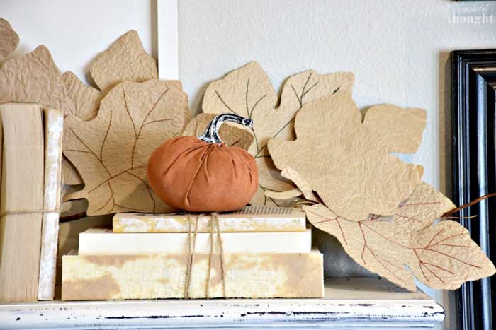 diy paper lunch bag fall garland