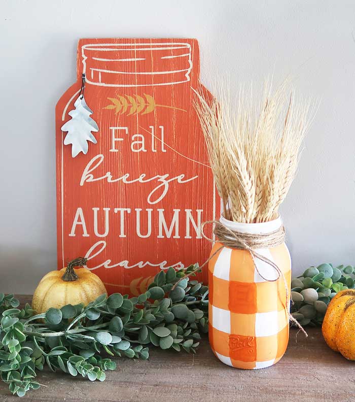 Impact Innovations In All Things Give Thanks Mason Jar Fall Leaves Window Mirro 