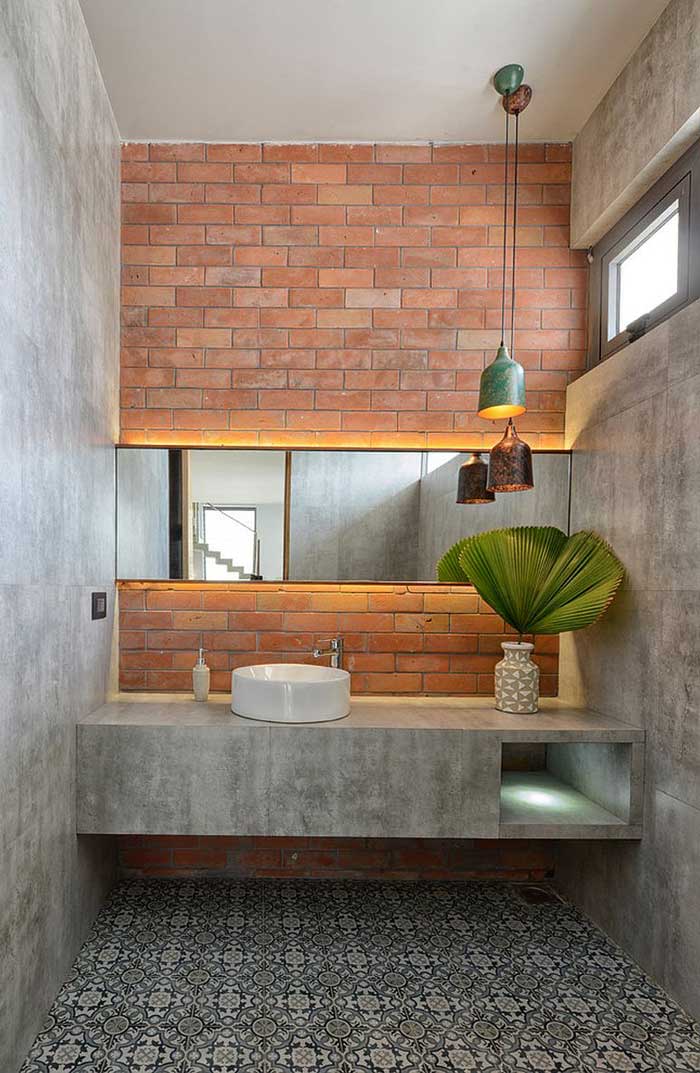 concrete bathroom walls