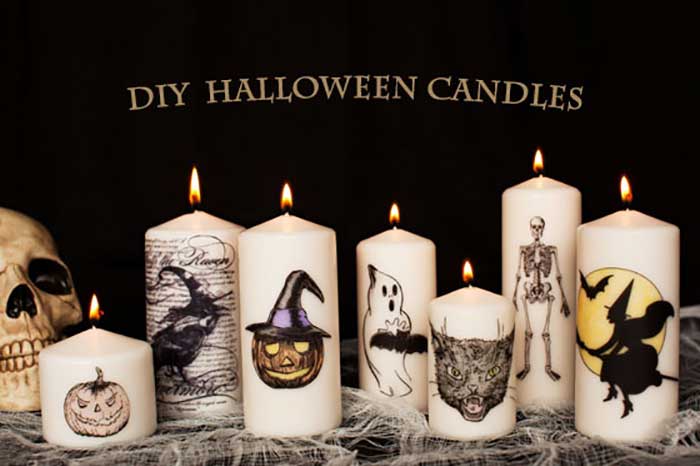 diy halloween candles