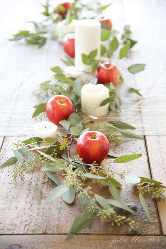 fresh apple Thanksgiving centerpiece