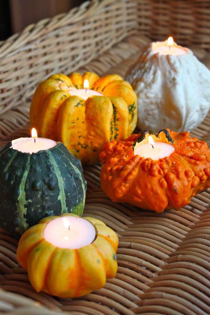 gourd candle holders