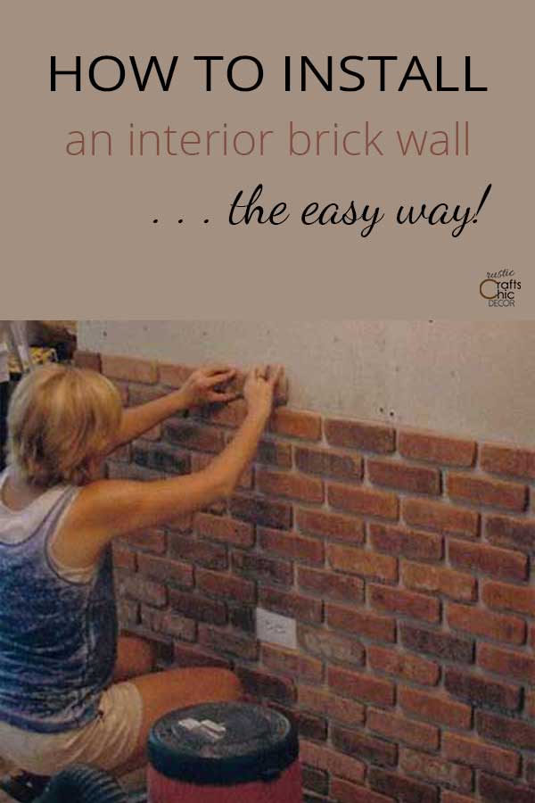 diy faux brick wall