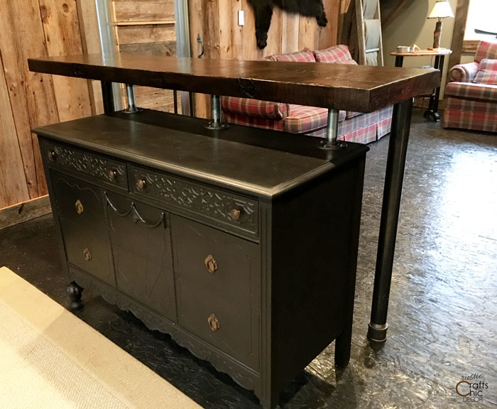 upcycled old dresser home bar