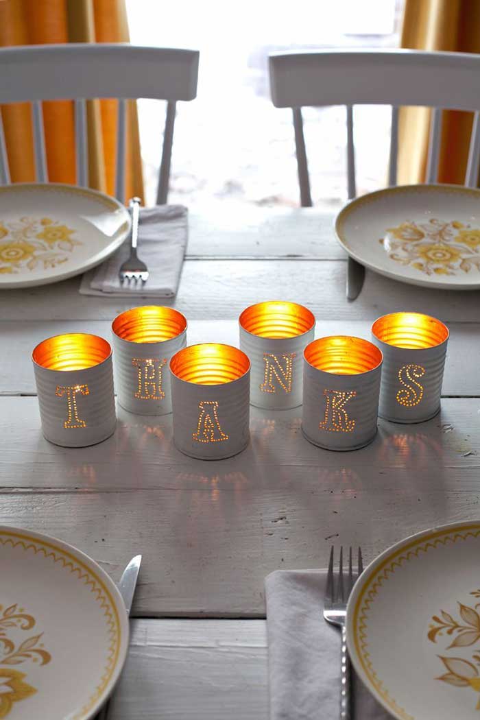 thankful can candle holders